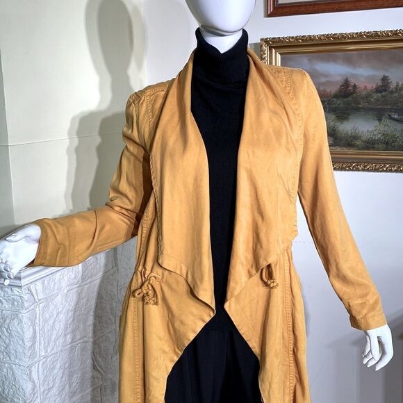 Max Jeans Duster Jacket Coat Mustard Yellow - Picture 7 of 9